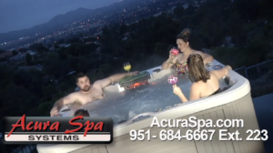 Photo of people in an Acura Spa with the graphic Acuraspa.com 951-684-6667